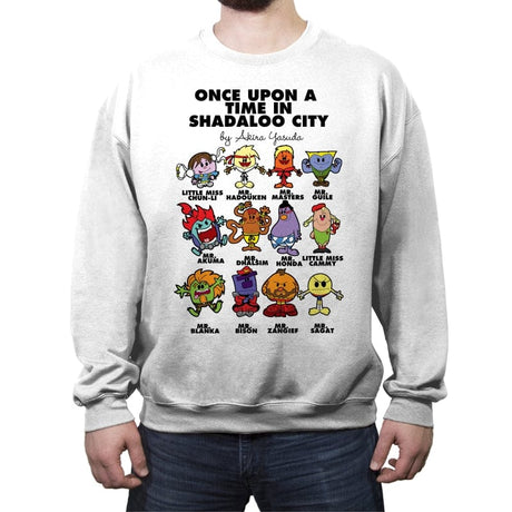 Once Upon A Time In Shadaloo City - Shirt Club - Crew Neck Sweatshirt Crew Neck Sweatshirt RIPT Apparel Small / White