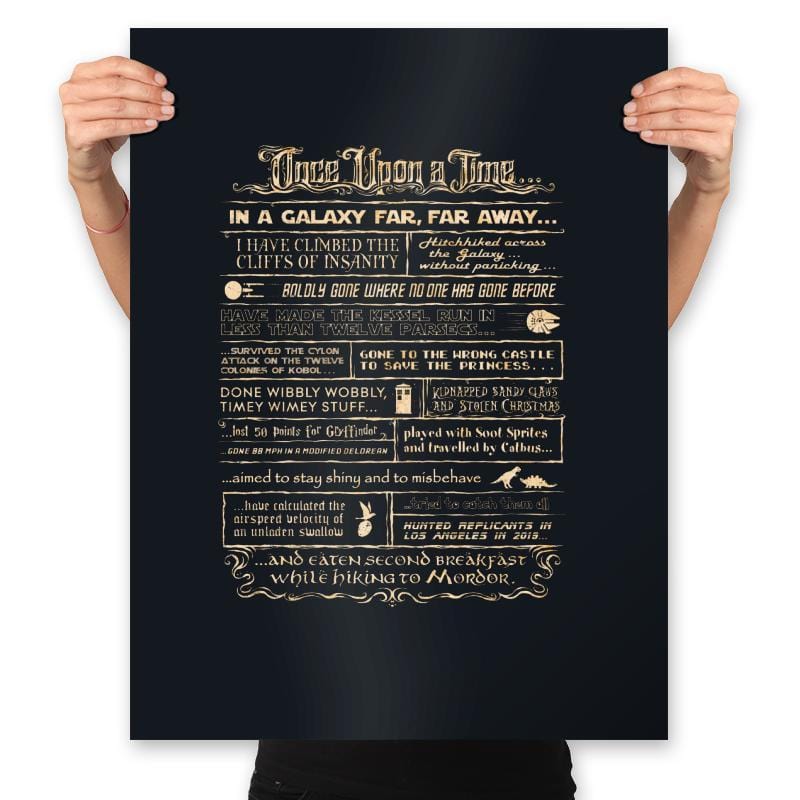 Once Upon a Time - Prints Posters RIPT Apparel 18x24 / Black