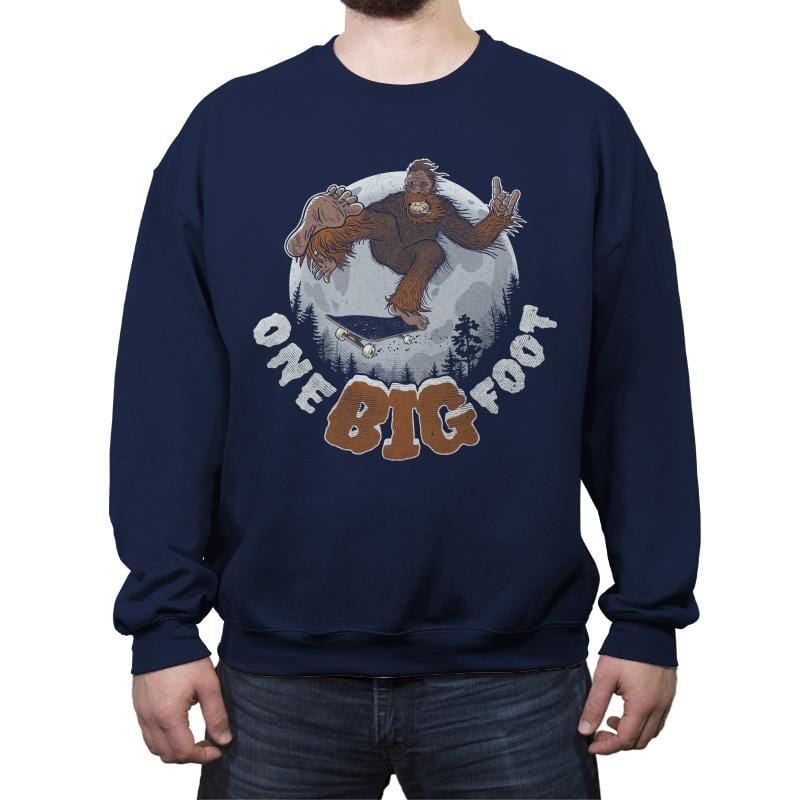 One Big Foot - Crew Neck Sweatshirt Crew Neck Sweatshirt RIPT Apparel Small / Navy