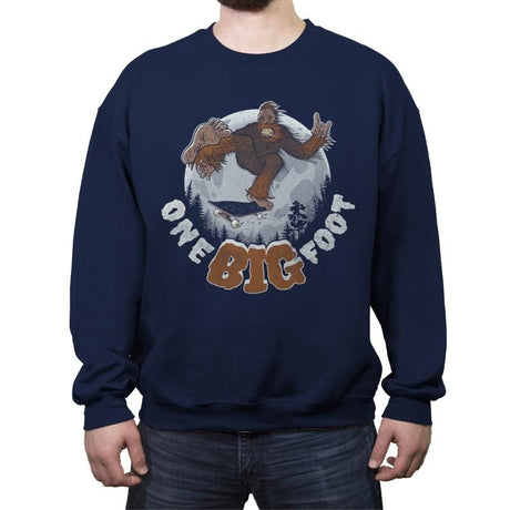 One Big Foot - Crew Neck Sweatshirt Crew Neck Sweatshirt RIPT Apparel Small / Navy