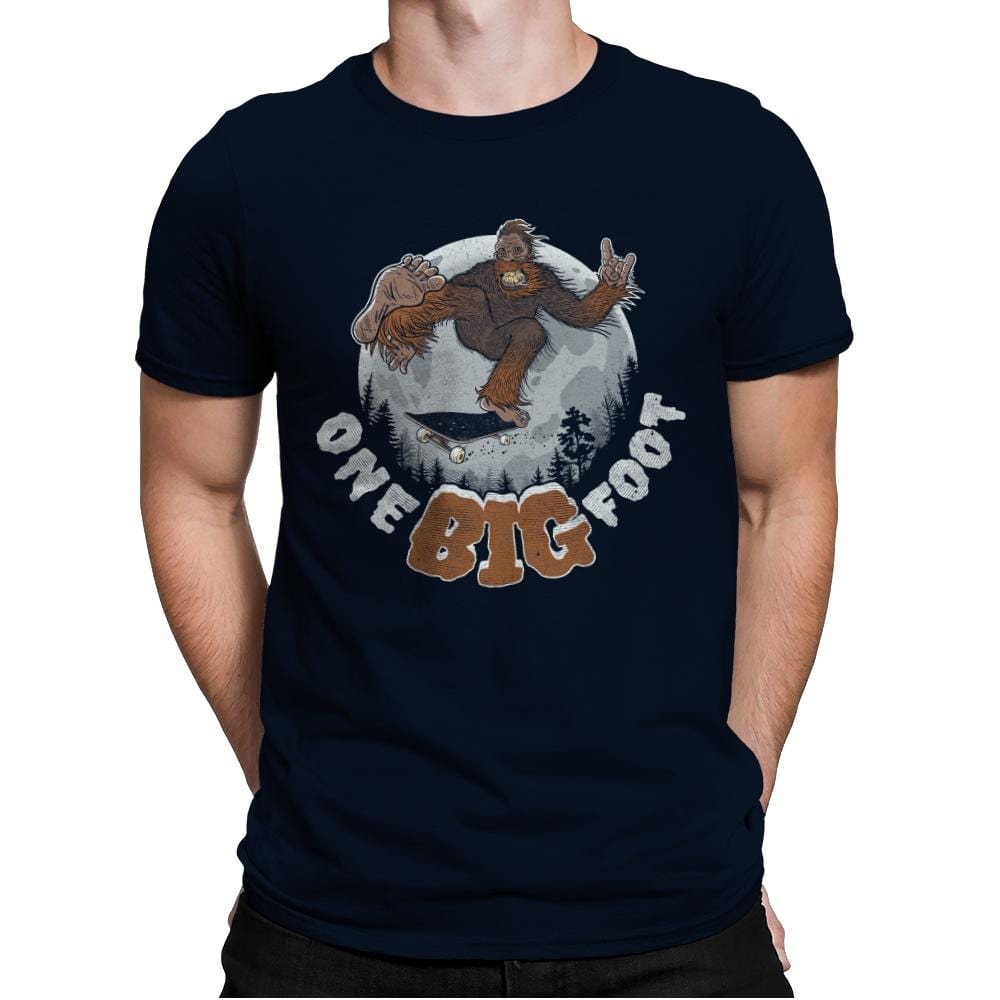 One Big Foot - Mens Premium T-Shirts RIPT Apparel Small / Navy
