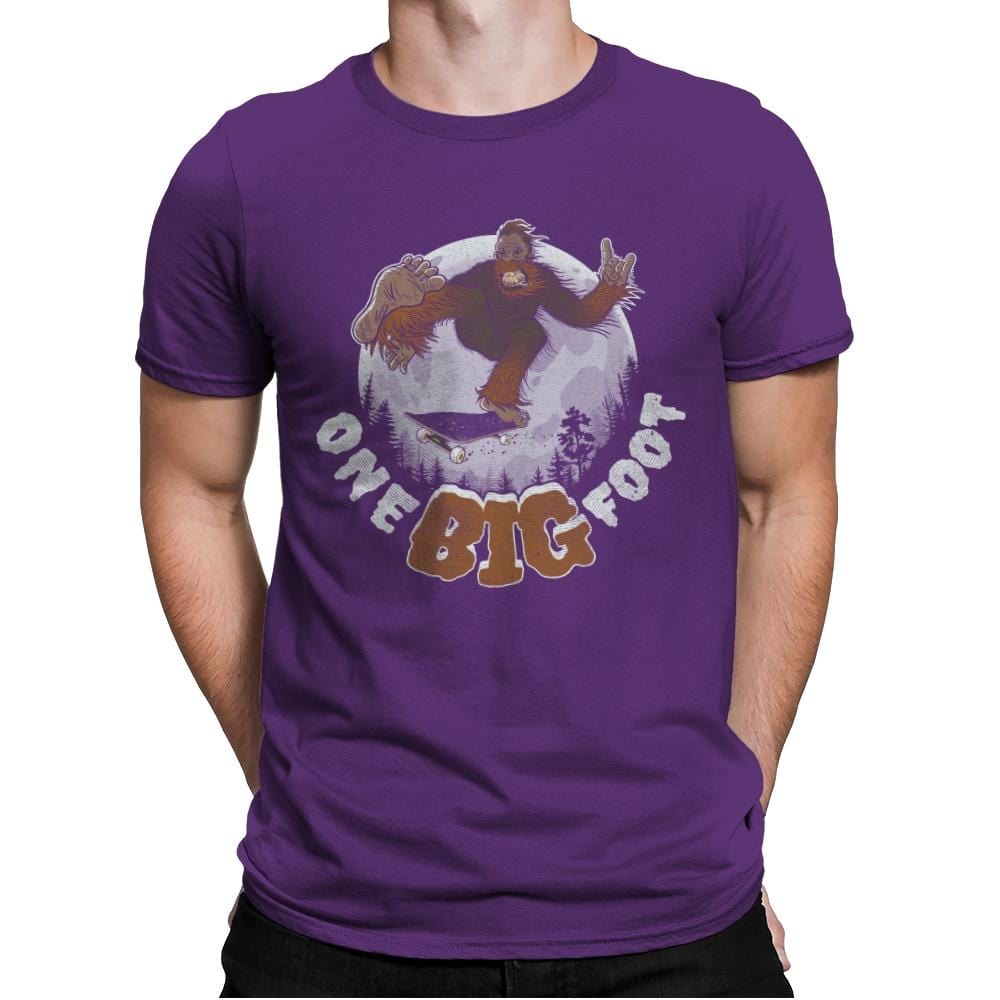 One Big Foot - Mens Premium T-Shirts RIPT Apparel Small / Purple Rush