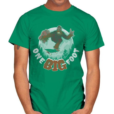 One Big Foot - Mens T-Shirts RIPT Apparel Small / Kelly Green