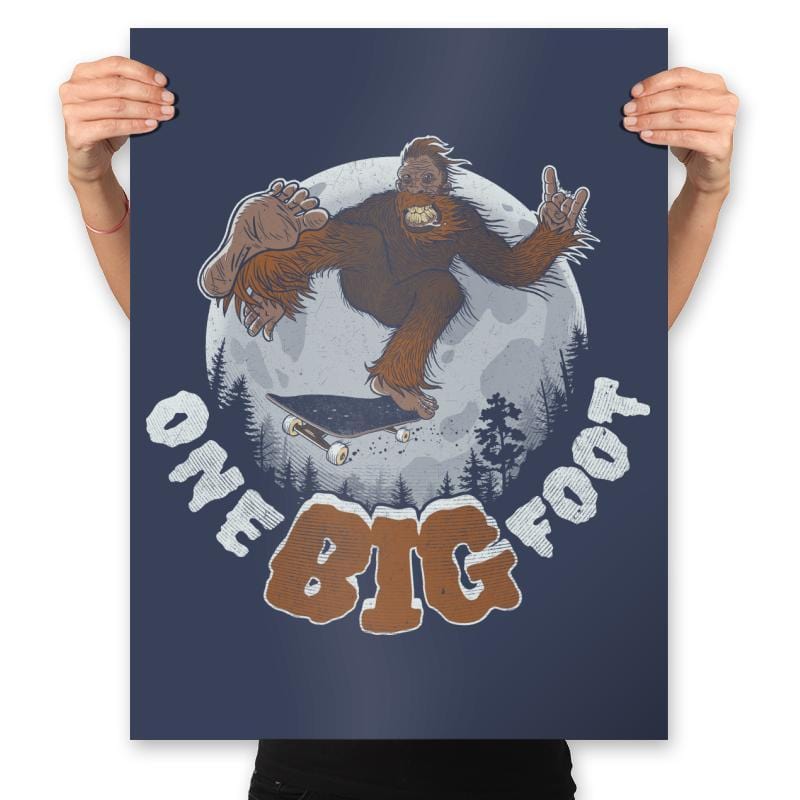 One Big Foot - Prints Posters RIPT Apparel 18x24 / Navy