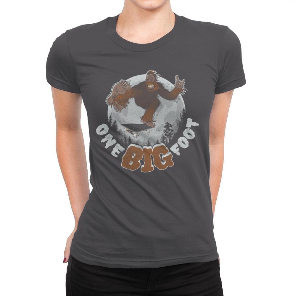 One Big Foot - Womens Premium T-Shirts RIPT Apparel Small / Heavy Metal