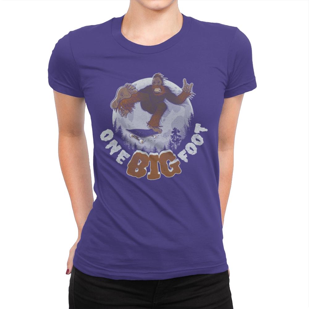 One Big Foot - Womens Premium T-Shirts RIPT Apparel Small / Purple Rush