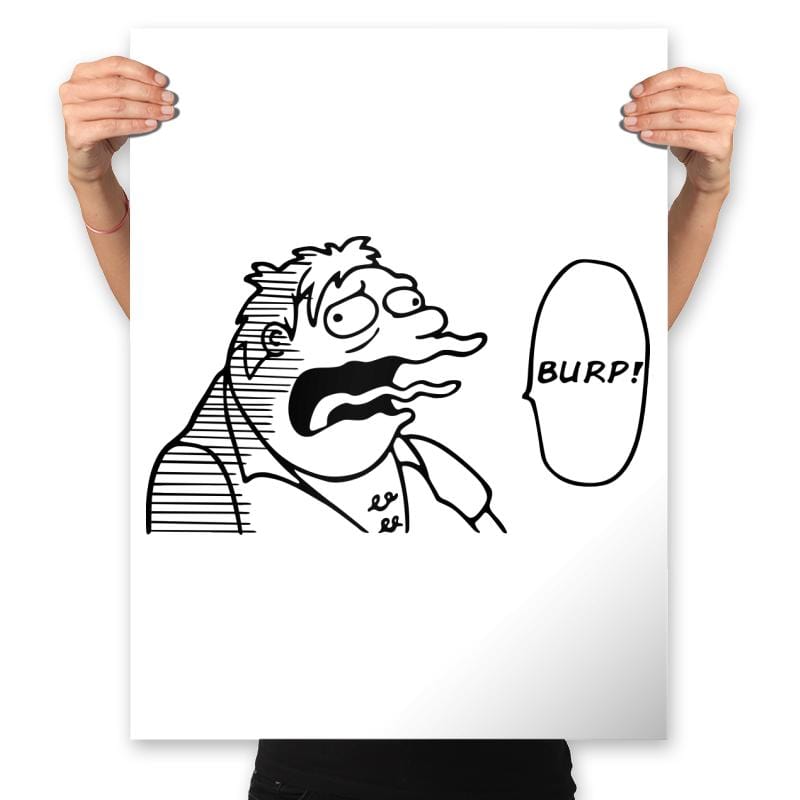 One Burp Man - Prints Posters RIPT Apparel 18x24 / White