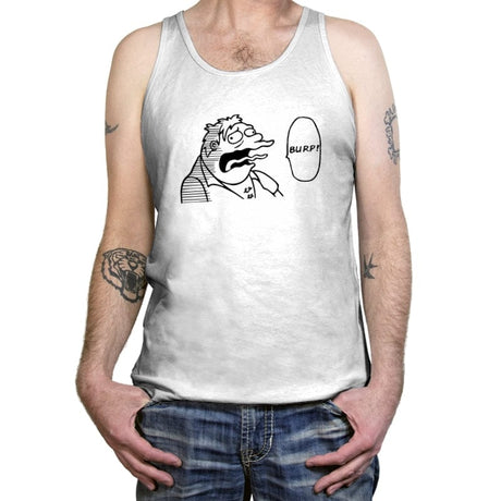 One Burp Man - Tanktop Tanktop RIPT Apparel X-Small / White