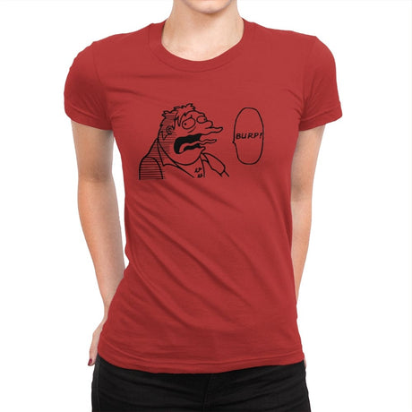 One Burp Man - Womens Premium T-Shirts RIPT Apparel Small / Red