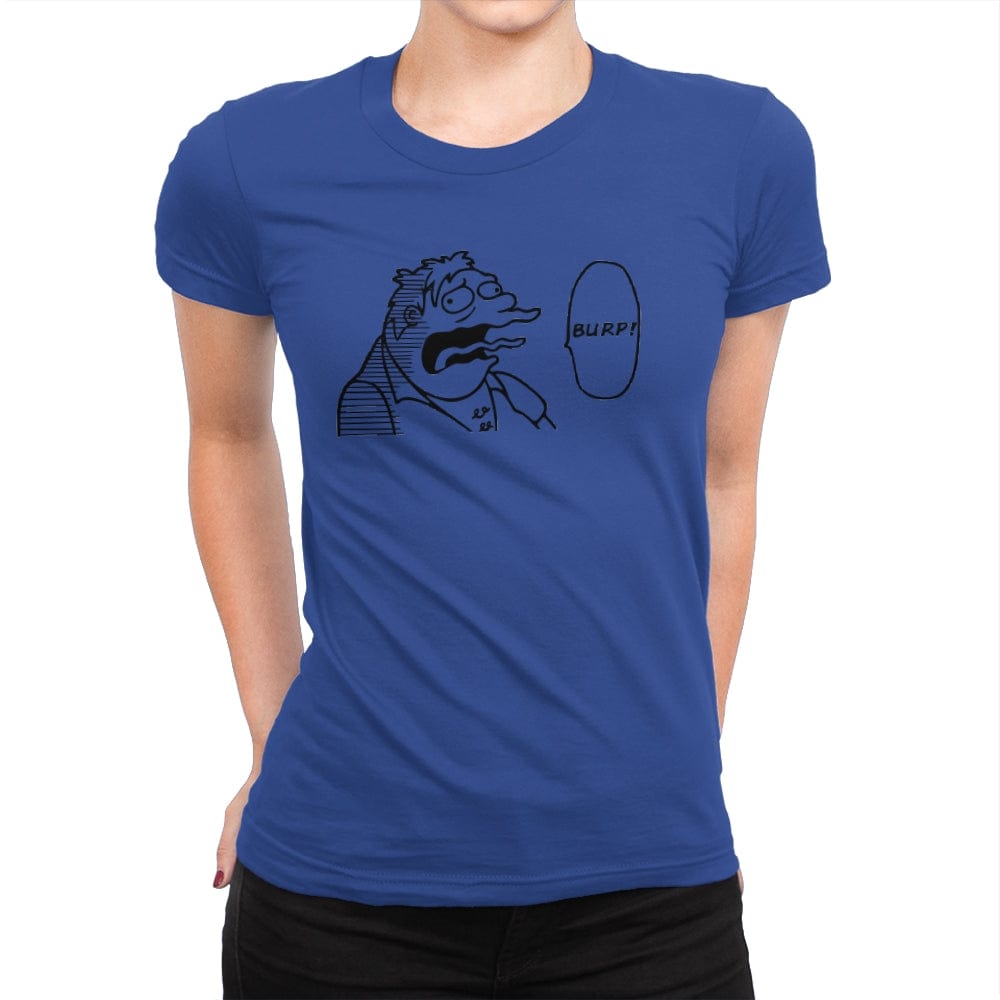 One Burp Man - Womens Premium T-Shirts RIPT Apparel Small / Royal