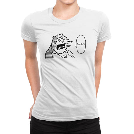 One Burp Man - Womens Premium T-Shirts RIPT Apparel Small / White