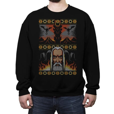 One Christmas to Rule Them All  - Crew Neck Sweatshirt Crew Neck Sweatshirt RIPT Apparel Small / Black