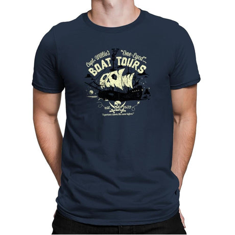 One-Eyed Boat Tours Exclusive - Mens Premium T-Shirts RIPT Apparel Small / Midnight Navy