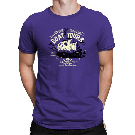 One-Eyed Boat Tours Exclusive - Mens Premium T-Shirts RIPT Apparel Small / Purple Rush