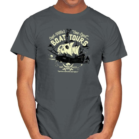 One-Eyed Boat Tours Exclusive - Mens T-Shirts RIPT Apparel Small / Charcoal