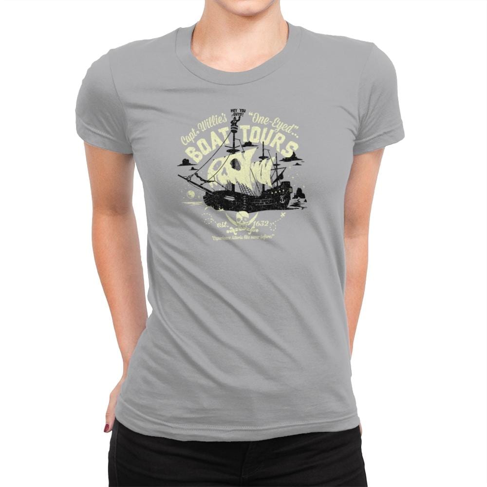 One-Eyed Boat Tours Exclusive - Womens Premium T-Shirts RIPT Apparel Small / Heather Grey