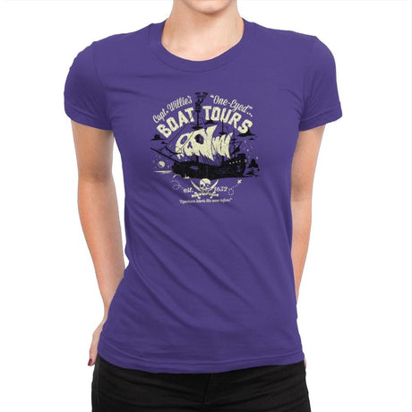 One-Eyed Boat Tours Exclusive - Womens Premium T-Shirts RIPT Apparel Small / Purple Rush