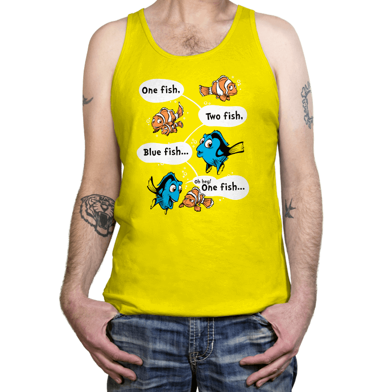 One Fish, Blue Fish - Tanktop Tanktop RIPT Apparel