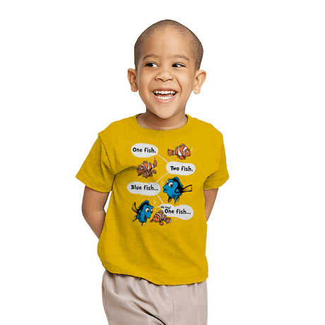 One Fish, Blue Fish - Youth T-Shirts RIPT Apparel