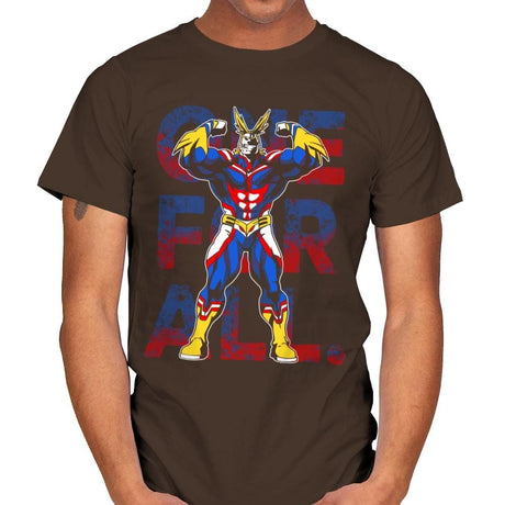 One For All - Mens T-Shirts RIPT Apparel Small / Dark Chocolate