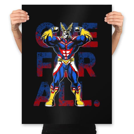 One For All - Prints Posters RIPT Apparel 18x24 / Black