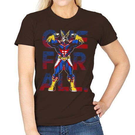 One For All - Womens T-Shirts RIPT Apparel Small / Dark Chocolate