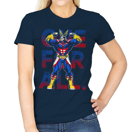One For All - Womens T-Shirts RIPT Apparel Small / Navy