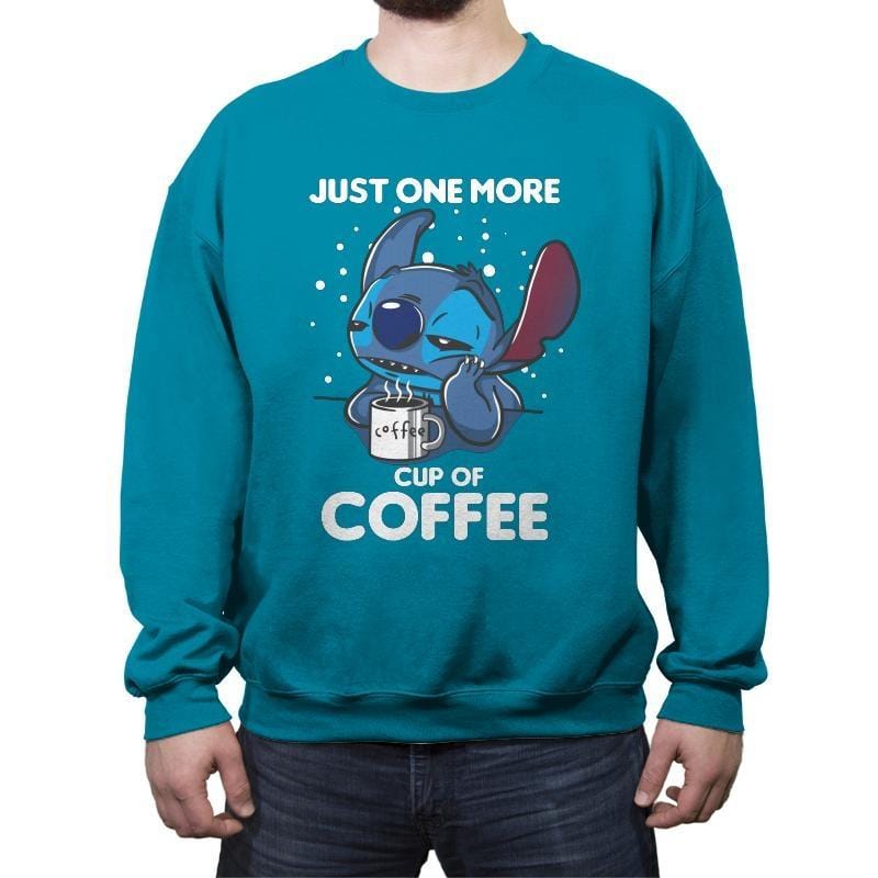 One More Coffee - Crew Neck Sweatshirt Crew Neck Sweatshirt RIPT Apparel