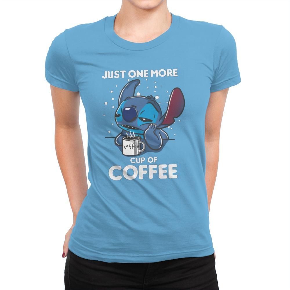 One More Coffee - Womens Premium T-Shirts RIPT Apparel