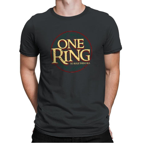 One Ring - Mens Premium T-Shirts RIPT Apparel Small / Heavy Metal