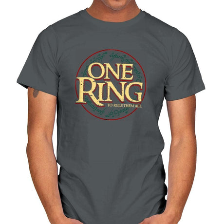 One Ring - Mens T-Shirts RIPT Apparel Small / Charcoal