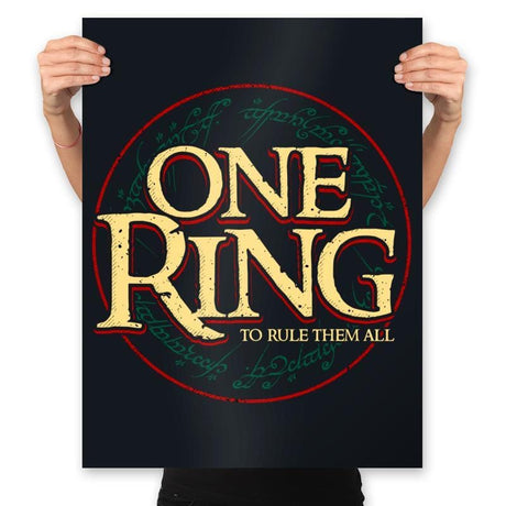 One Ring - Prints Posters RIPT Apparel 18x24 / Black