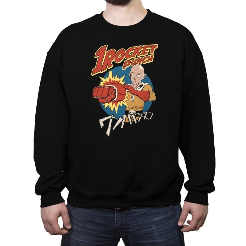 One Rocket Punch - Crew Neck Sweatshirt Crew Neck Sweatshirt RIPT Apparel