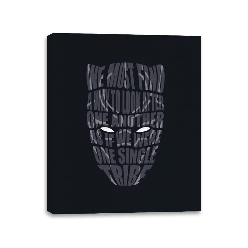 One Single Tribe - Canvas Wraps Canvas Wraps RIPT Apparel 11x14 / Black
