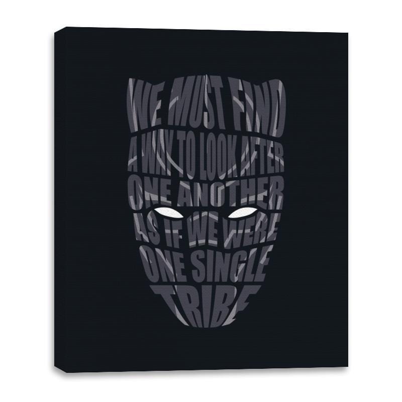 One Single Tribe - Canvas Wraps Canvas Wraps RIPT Apparel 16x20 / Black
