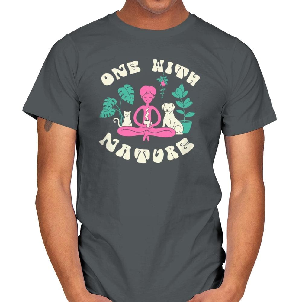 One with Nature - Mens T-Shirts RIPT Apparel Small / Charcoal