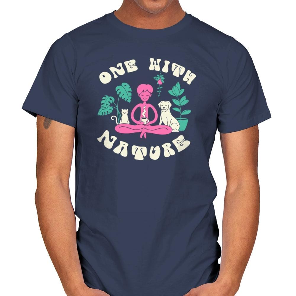 One with Nature - Mens T-Shirts RIPT Apparel Small / Navy