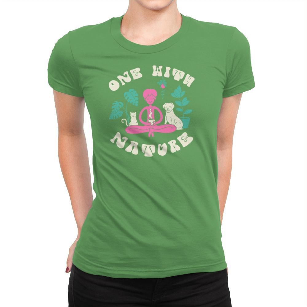 One with Nature - Womens Premium T-Shirts RIPT Apparel Small / Kelly