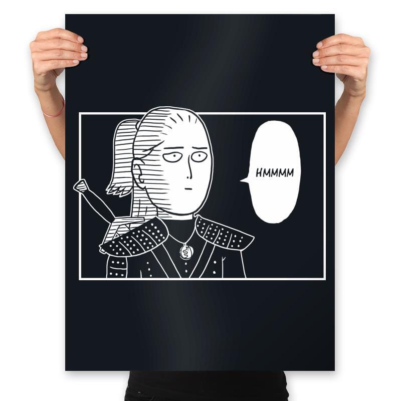 One word Witcher (Hmmmm...) - Prints Posters RIPT Apparel 18x24 / Black