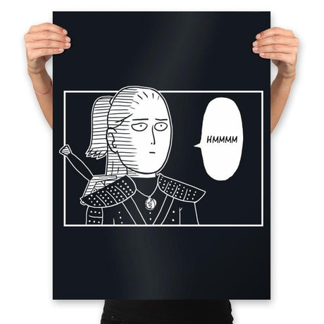 One word Witcher (Hmmmm...) - Prints Posters RIPT Apparel 18x24 / Black