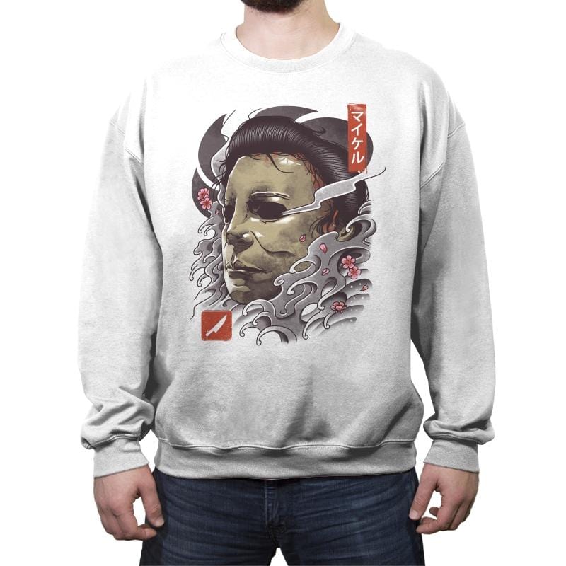 Oni Slasher Mask - Crew Neck Sweatshirt Crew Neck Sweatshirt RIPT Apparel