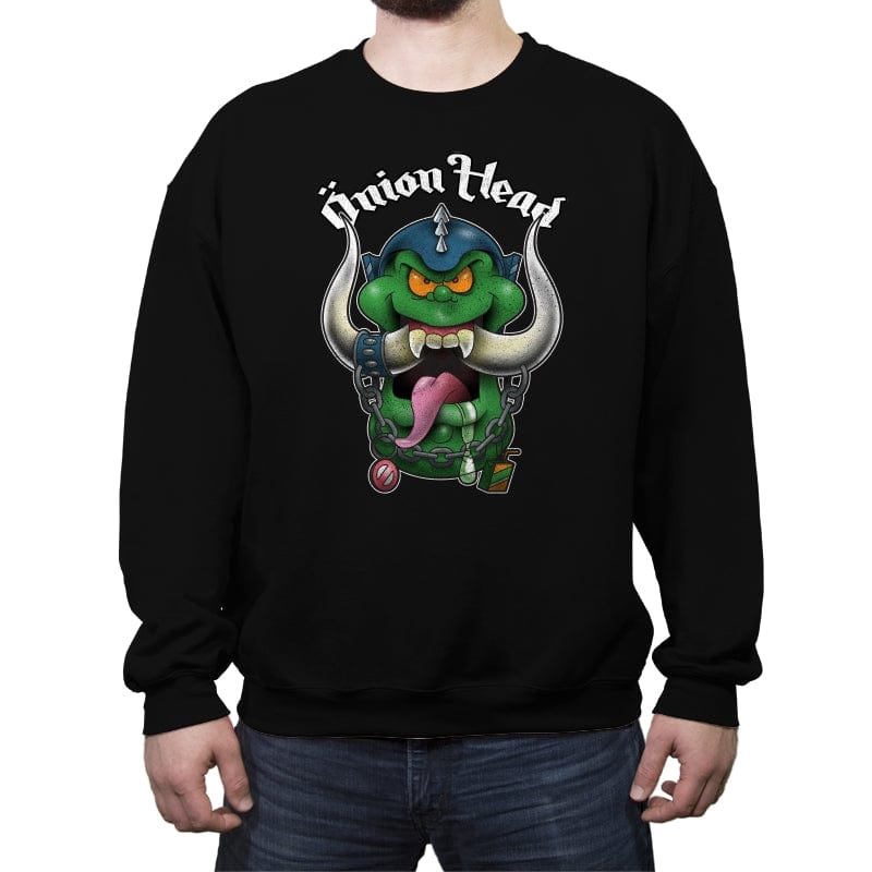 Onion Head - Crew Neck Sweatshirt Crew Neck Sweatshirt RIPT Apparel Small / Black