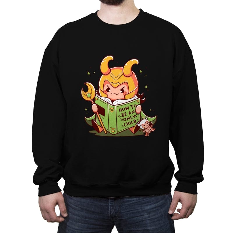 Only Child - Crew Neck Sweatshirt Crew Neck Sweatshirt RIPT Apparel Small / Black