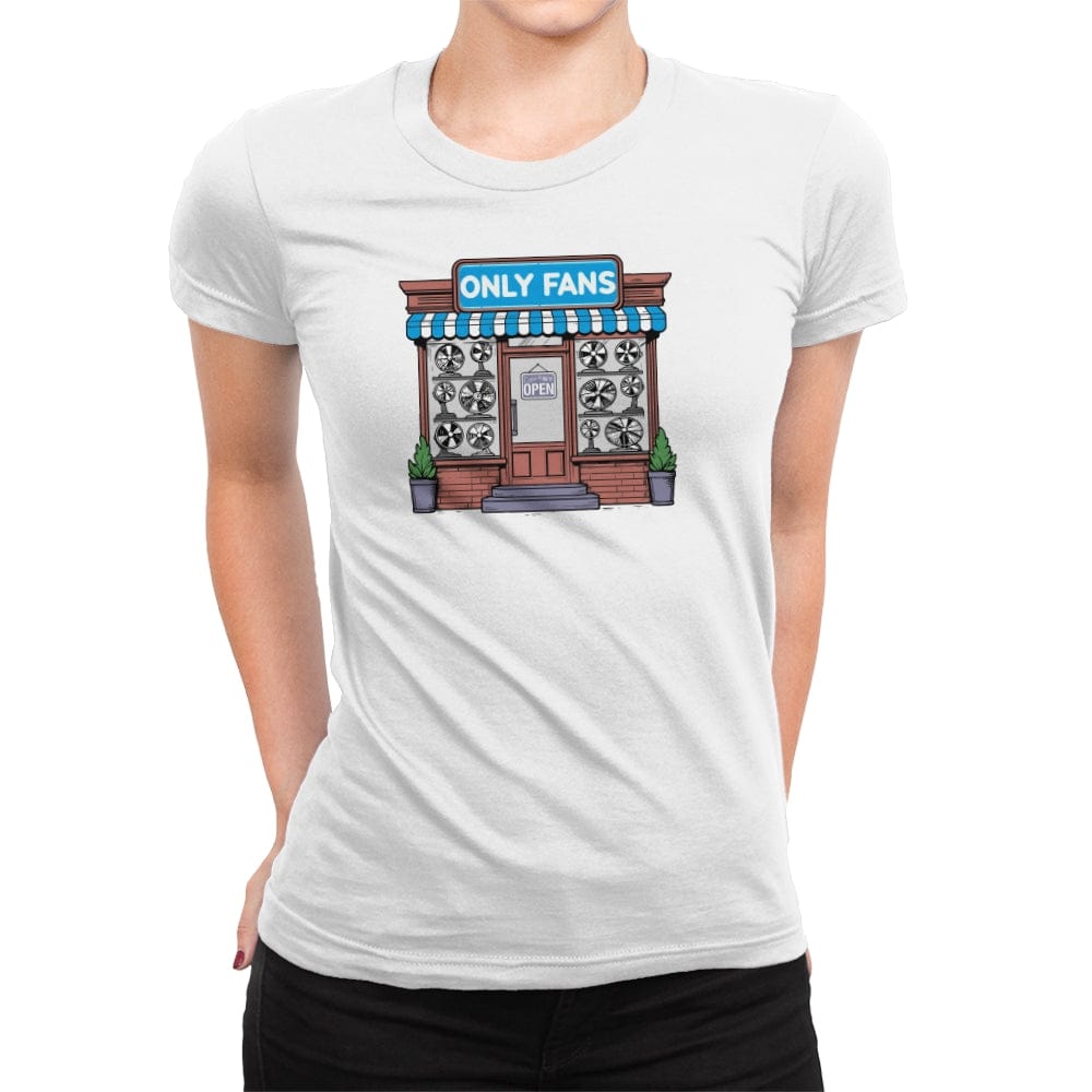 Only Fans Store - Womens Premium T-Shirts RIPT Apparel Small / White