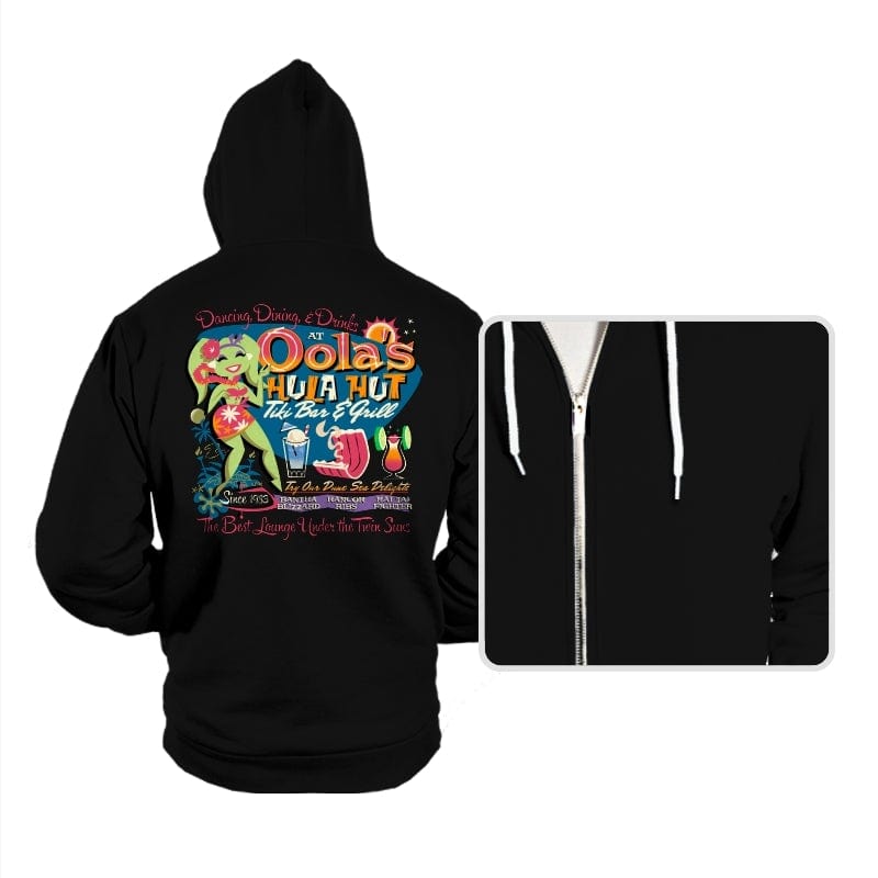 Oola's Hula Hut - Hoodies Hoodies RIPT Apparel Small / Black