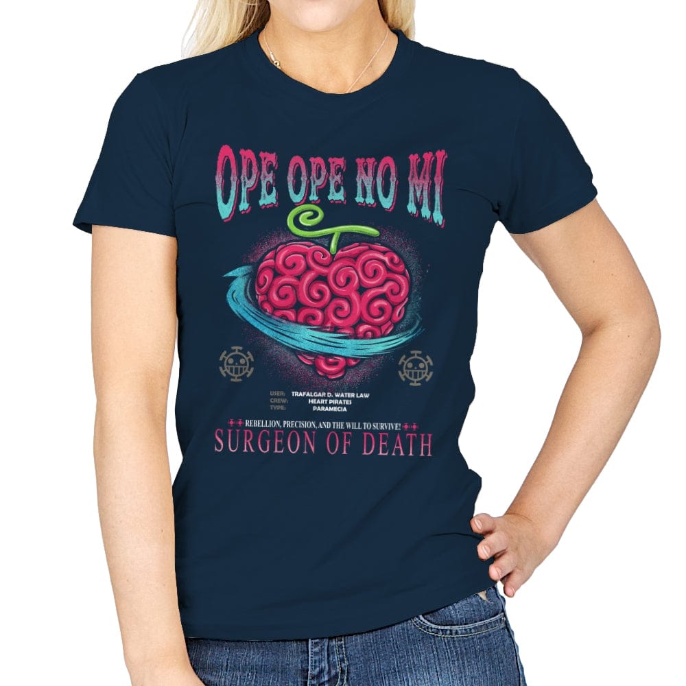 Ope Ope No Mi Devil Fruit - Womens T-Shirts RIPT Apparel Small / Navy