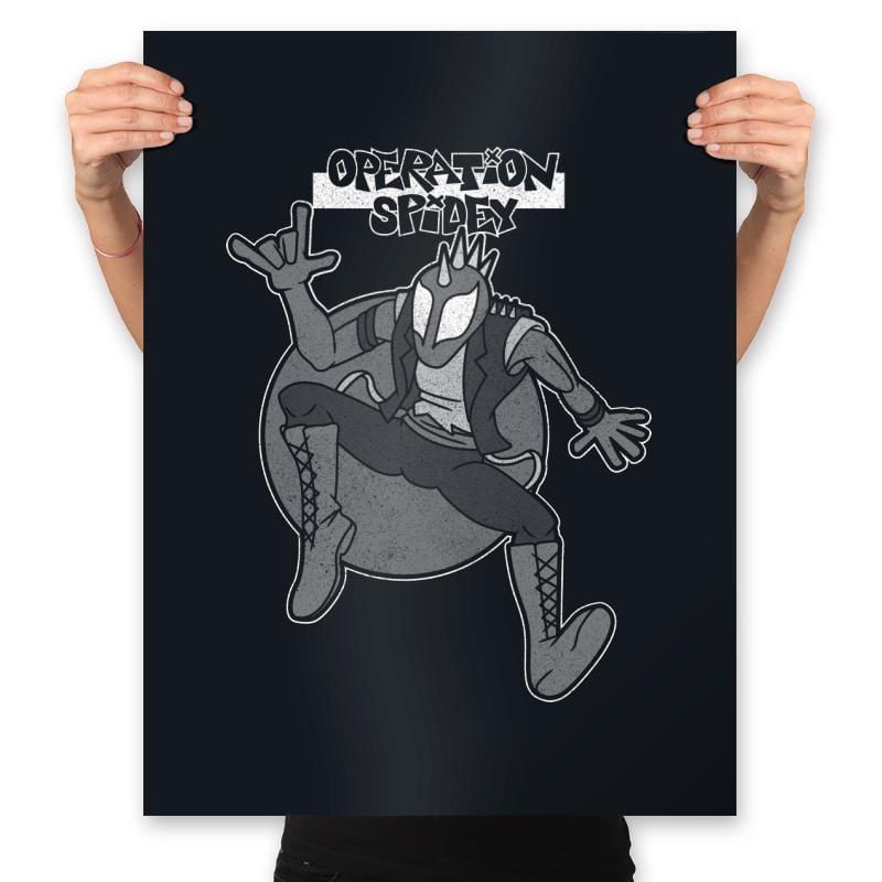 Operation Spidey - Prints Posters RIPT Apparel 18x24 / Black