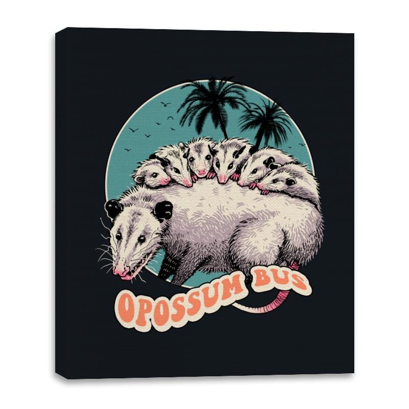 Opossum Bus - Canvas Wraps Canvas Wraps RIPT Apparel 16x20 / Black