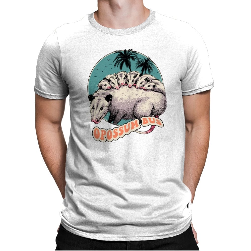 Opossum Bus - Mens Premium T-Shirts RIPT Apparel Small / White