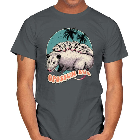 Opossum Bus - Mens T-Shirts RIPT Apparel Small / Charcoal